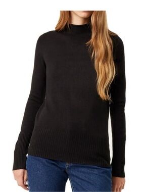 French Connection Black Mock Neck Top - Size Small
